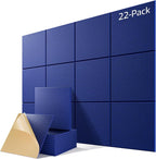 22 Pack Self-Adhesive Acoustic Panels, Soundproof Wall Panels by Lebenforce