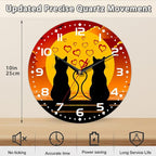 Two Cats in Love Seaside Wall Clock, Contemporary Easy to Read Decor - Image 2