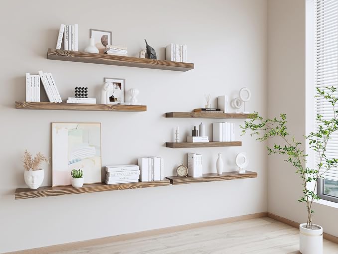 48 Inch Floating Shelves, 8-Inch Deep High-End Solid Wood Floating Shelves - Image 5