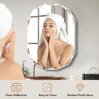 Bathroom Mirrors for Over Sink, Round Frameless Mirrors for Wall, 20x30 Inch - Image 6