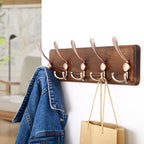 SKOLOO Rustic Pine Wood Wall Coat Rack - Image 2