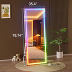 Hasipu 79"x35" LED RGB Bluetooth Full Length Mirror - Image 6