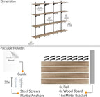 Wallniture Turin 60" Long Wall Bookshelf, Floating Shelves - Image 3