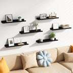 upsimples Floating Shelves for Wall, 23.6 Inch Shelves for Decor Storage Set of - Image 5