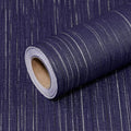 Navy Blue Grasscloth Peel and Stick Wallpaper Texture Contact Paper 23.6"x480" by Qianglive