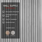 Wall!Supply Ultralight Linari Modern Grey EPS Foam Faux Wood 3D Wall Panels - Image 4