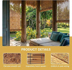 Outdoor Blinds Roman Shades for Windows Bamboo Roller Shades for Patio Porch - Image 4