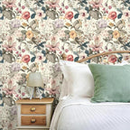 Jeweluck Floral Wallpaper Peel and Stick Vintage Floral Contact Paper Peel and - Image 2
