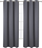 LEMOMO Blackout Curtains 42 x 95 inch/Dark Grey Curtains Set of 2 - Image 2