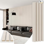 Wood Slat Acoustic Panels, 4 Pack 94" x 8" Wood Wall Panels, Soundproof Wood by HomeUpgradeMadeSimple
