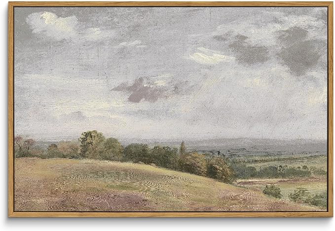 InSimSea Framed Canvas Wall Art Vintage Decor, Large Farmhouse Nature Scenery by InSimSeaArt