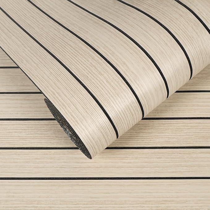 VEELIKE Coastal Oak Wood Wall Panels Peel and Stick Light Oak Wood Slat Wall by VEELIKE