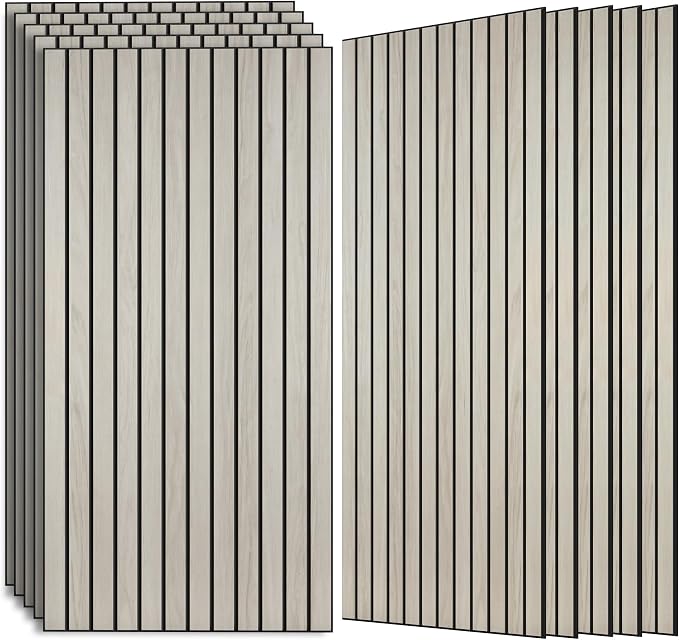Wood Veneer Sound Panels, 10 Pack 47.2”x23.6” Wall Panels, Decorative Acoustic by AUTORIFIC