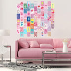 KBKBART 70pcs Preppy Room Decor, Aesthetic Pictures, Cute Trendy Pink Photo - Image 3