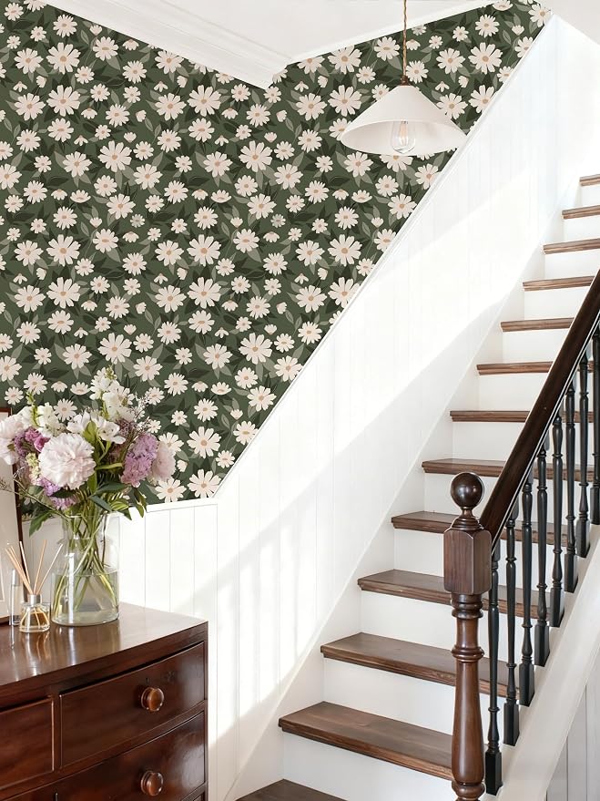 Floral Wallpaper Peel and Stick, 17.3‘’×78.7‘’ - Image 4