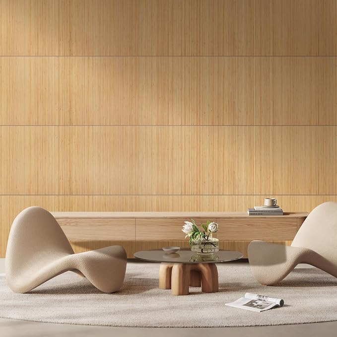 OUZUGIE 1 Pack 96x24 Inch Natural Bamboo Wall Panel – Twinned Carbides Pole - Image 9