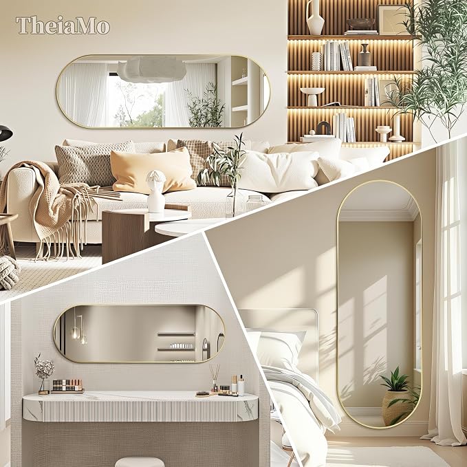 Oval Full Length Mirror, Ultra-Clear Explosion-Proof Dressing Mirror, Simple & - Image 8