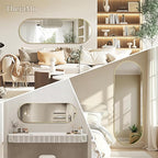 Oval Full Length Mirror, Ultra-Clear Explosion-Proof Dressing Mirror, Simple & - Image 8