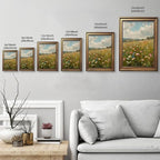 Yermidi Vintage Gold Frame Wildflower Meadow Wall Art Romantic Countryside - Image 3
