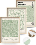 HesenDot Framed Matisse Sage Green Wall Art, William Morris Canvas Wall Decor by HesenDot
