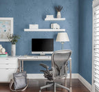 Erfoni 197"x17.7" Grey Blue Peel and Stick Wallpaper Thicken Floral Embossed - Image 7
