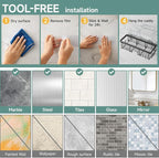 Veken 5-Pack Rustproof & Waterproof Shower Caddy 5-Pack, No Drilling Adhesive - Image 9