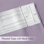 MIULEE Lilac Back Tab Blackout Curtains 120 Inch Long 2 Panels Set - Image 4