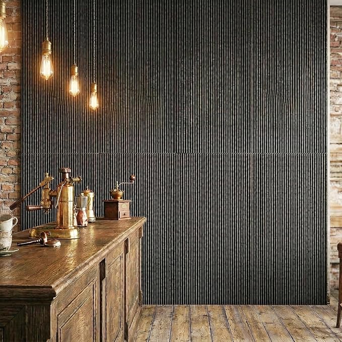 VooBang 4 Pack 3D Wall Panels, Waterfall Stone Texture PU Wall Panels, Accent - Image 5