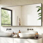 TRAHOME Bathroom Vanity Mirror for Wall, HD Shatterproof Glass, Hangs - Image 3