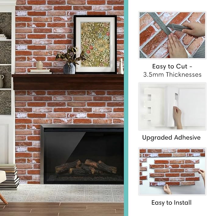 Commomy Faux Brick 3D Wall Panels - Image 5