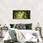 Forest Wall Art for Living Room Nature Green Forest Landscape Canvas Pictures - Image 6