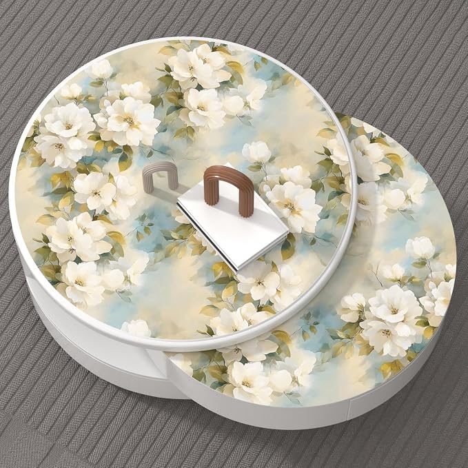 Floral Wallpaper Peel and Stick Vintage Beige Flowers Contact Paper Vinyl - Image 8