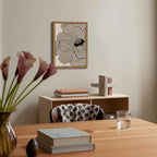 Framed Abstract Floral Wall Art, Neutral Lines Flower Canvas Wall Decor Painting - Image 6