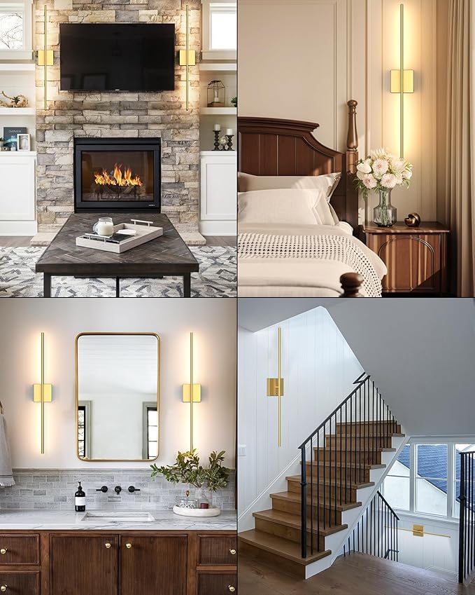Battery Operated Wall Sconce Set of Two: Wireless Rechargeable Wall Lights - Image 2