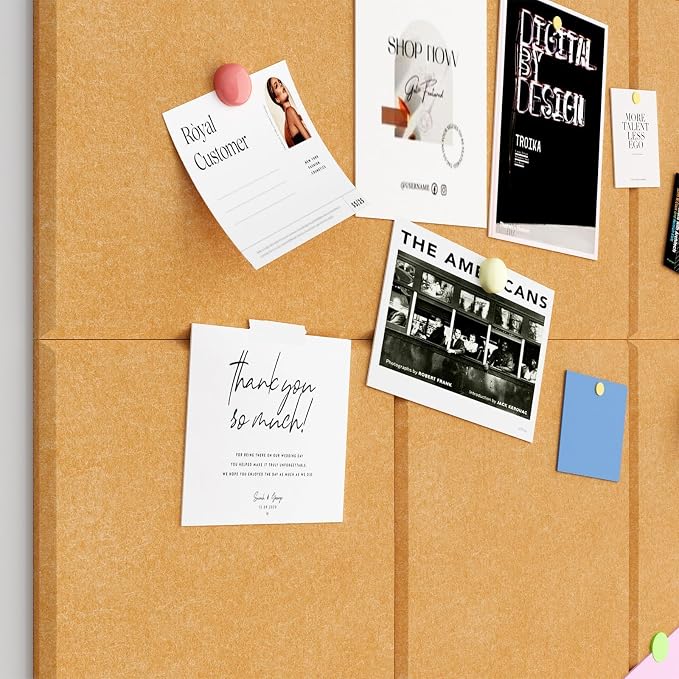 Large Cork Boards for Walls – 48" x 36" Self Adhesive Felt Wall Tiles - Image 7
