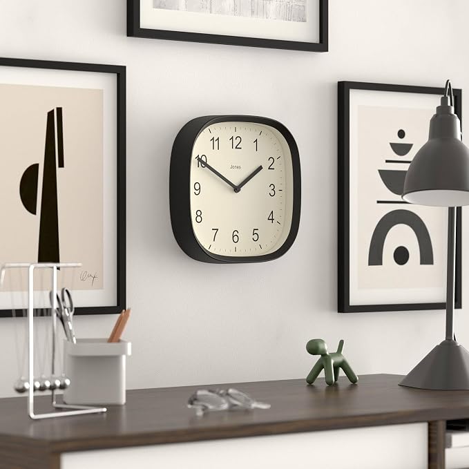 JONES CLOCKS® Sprite wall Clock | Modern Retro Rounded Square Clock | 10 inch | - Image 5