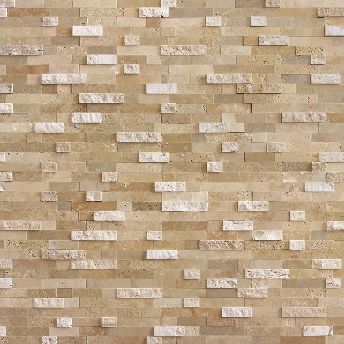 SUNWINGS 5-Sheet Peel and Stick Mosaic Natural 3D Stone Self Adhesive Marble - Image 9