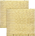 DoubleFill 2 Pcs Bamboo Shades Outdoor Reed Roll up Blinds 60" W x 72" H by DoubleFill