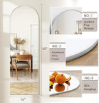 Door Mirror, Arched Full Length Mirror Over The Door, Wall Mirrors - Image 5