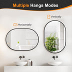 Bathroom Mirror for Wall, Metal Framed Vanity Mirror - Image 8