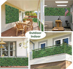 Artificial Boxwood Panel 8 Pieces 20"x20", Faux Ivy Privacy Fence Screen - Image 4