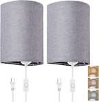 Wall Sconces Set of 2, Plug in Wall Sconces - Image 8