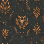 FLFK Dark Gray Wallpaper Peel and Stick Gold Bronze Totem 16" x 64" Waterproof by FLFK