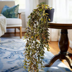Artificial Hanging Plant 2 Pcs Faux Plant Ivy Vine Faux Eucalyptus Vines Fake - Image 6