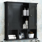 TaoHFE Black Bathroom over the Toilet Storage Cabinet, Wall Medicine Cabinet by TAOHFE
