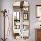 Kelly Miller 70"x30" Large Gold Beveled Full Length Mirror, Traditional by KellyMiller