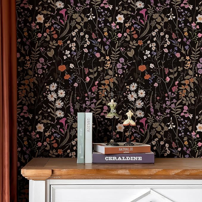JiffDiff Floral Wallpaper Peel and Stick- 1181" x 17.3" Farm Wildwood Self - Image 5