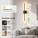 Battery Operated Wall Sconces Set of 2,  8000mAh Rotatable - Image 6