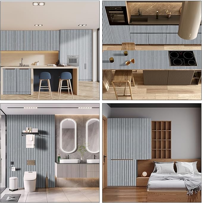 Gray Wood Slat Peel and Stick Wallpaper - Image 2