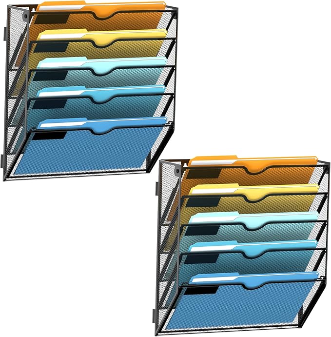 SUPEASY 5-Tier Wall File Holder Organizer by SUPEASY